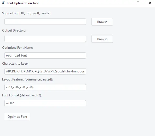 font Optimizer
